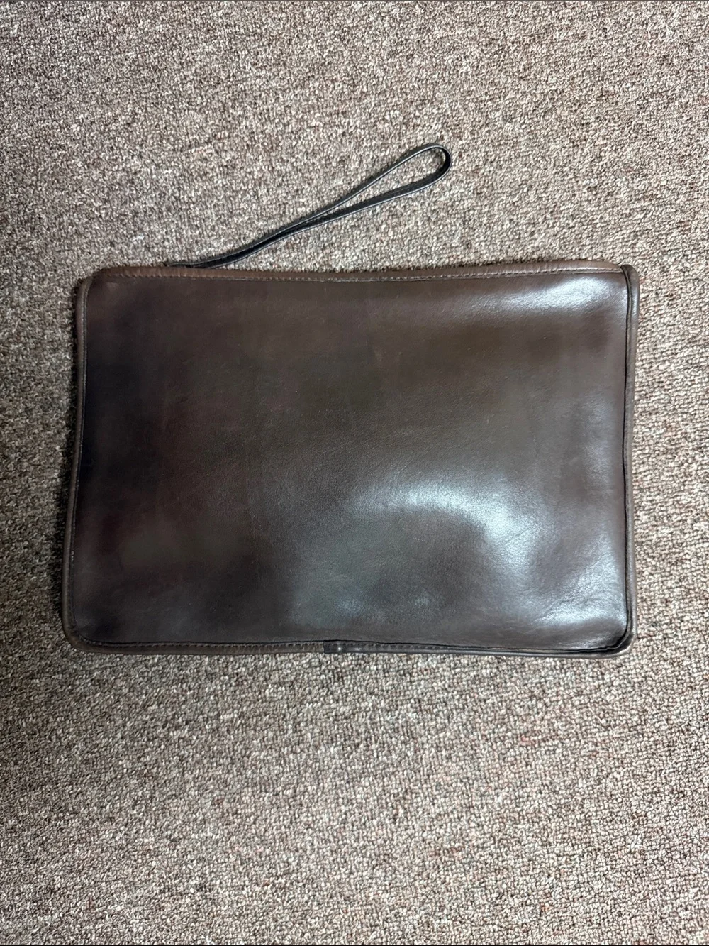 Vintage Coach slim clutch large 9555 MOCHA GLUE IN REGISTRATION NEW YORK CITY
